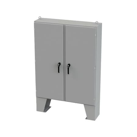 Saginaw Control & Engineering 3 Point Latch with Padlock/Keylock Handle Electrical Enclosures, 60 in H, 12 in D, 48 in W SCE-60EL4812LPPL